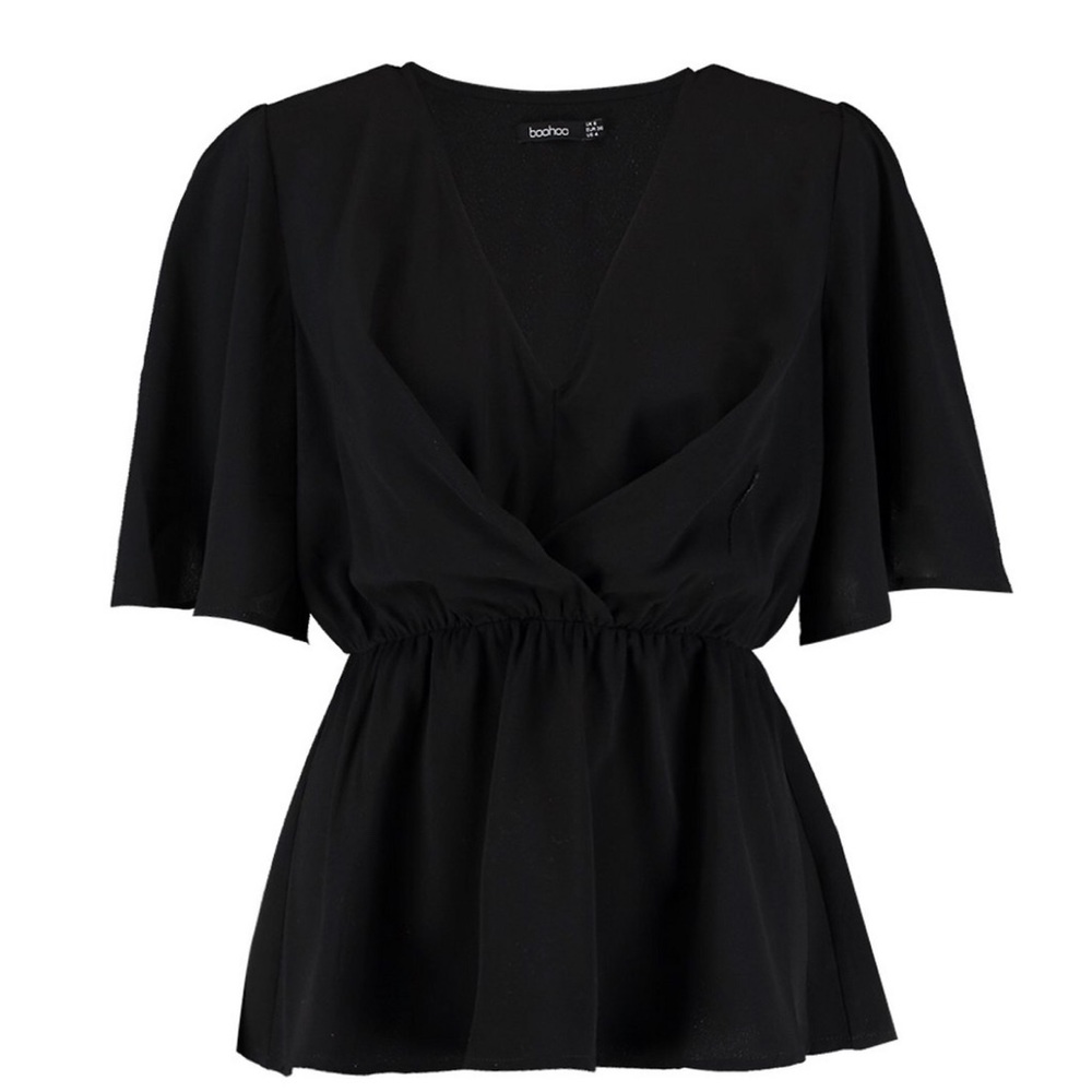 Boohoo peplum top size 10